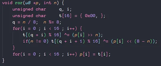 ARIA key-schedule rotation helper
